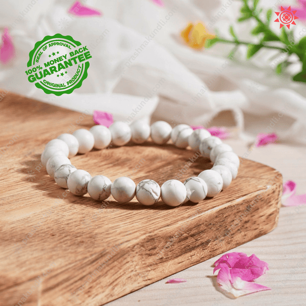 Howlite Bracelet – Calm Mind, Clear Vision, Peaceful Soul - Prashna Kundli Astrology product and vedic astrology