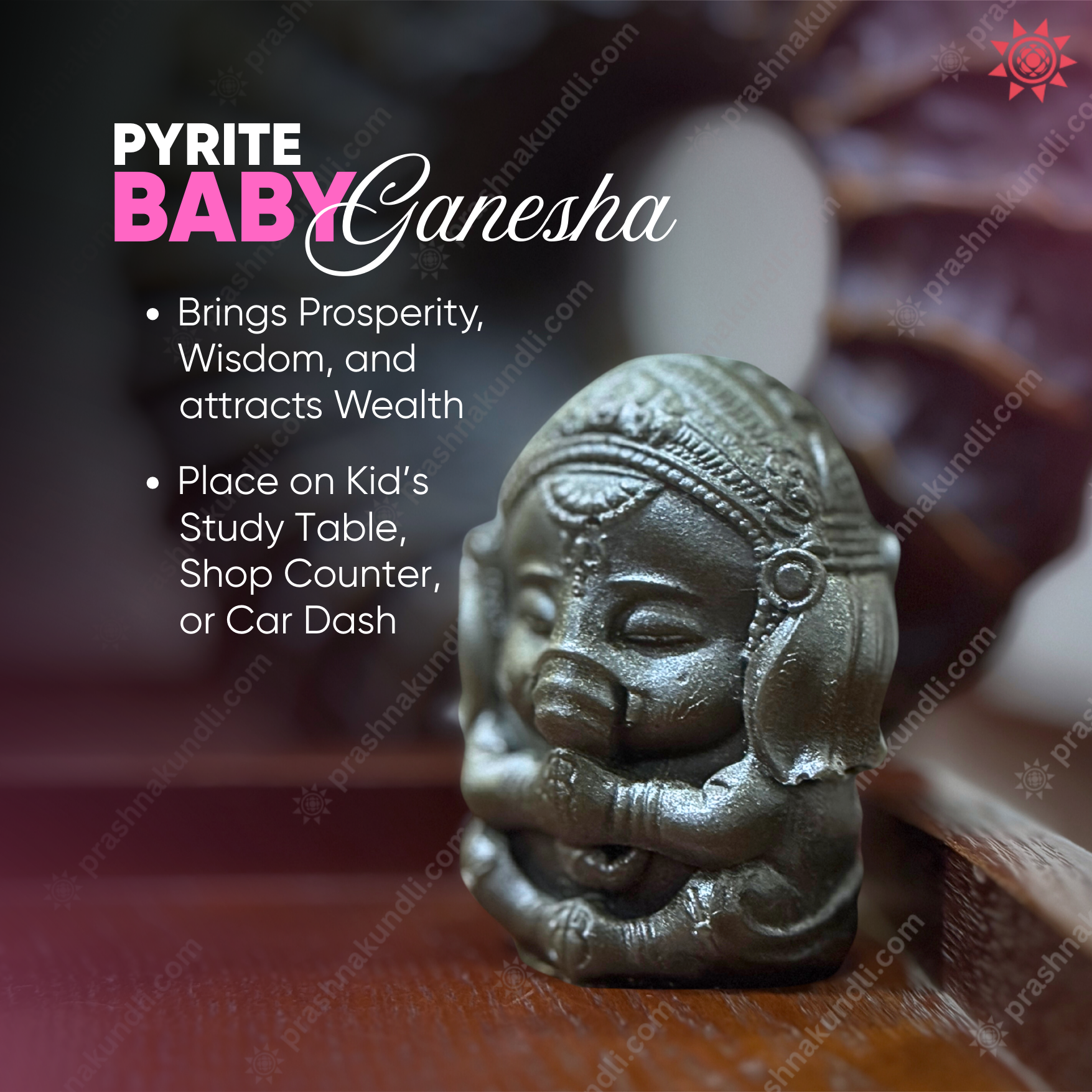🌟 Baby Pyrite Ganesh Ji – Divine Idol for Ganesh Chaturthi, Diwali & Beyond 🌟