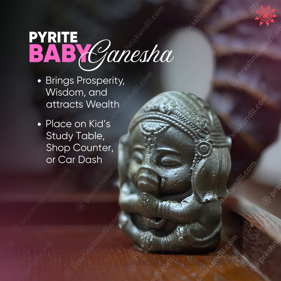 🌟 Baby Pyrite Ganesh Ji – Divine Idol for Ganesh Chaturthi, Diwali & Beyond 🌟