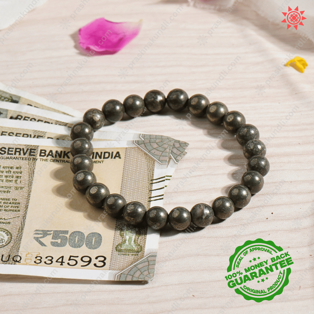 Pyrite Bracelet for Energy Boost and Positive Vibes - Enhance Your Aura - Prashna Kundli Astrology product and vedic astrology