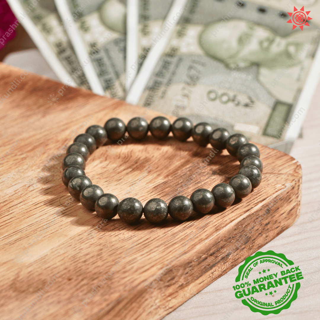 Pyrite Bracelet for Energy Boost and Positive Vibes - Enhance Your Aura - Prashna Kundli Astrology product and vedic astrology
