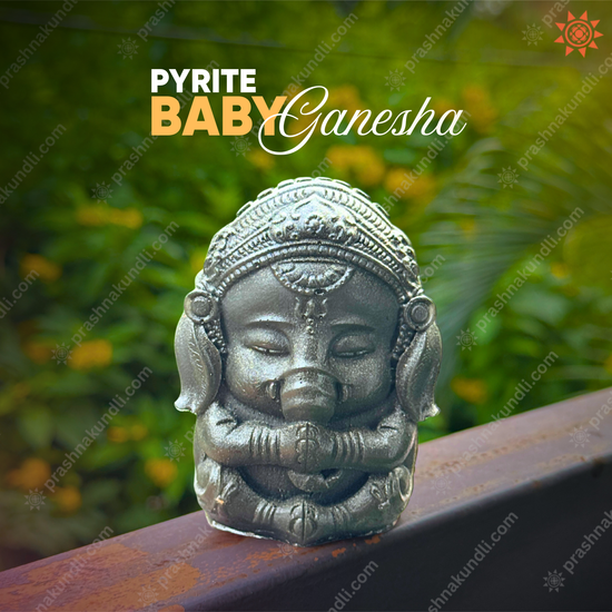 🌟 Baby Pyrite Ganesh Ji – Divine Idol for Ganesh Chaturthi, Diwali & Beyond 🌟