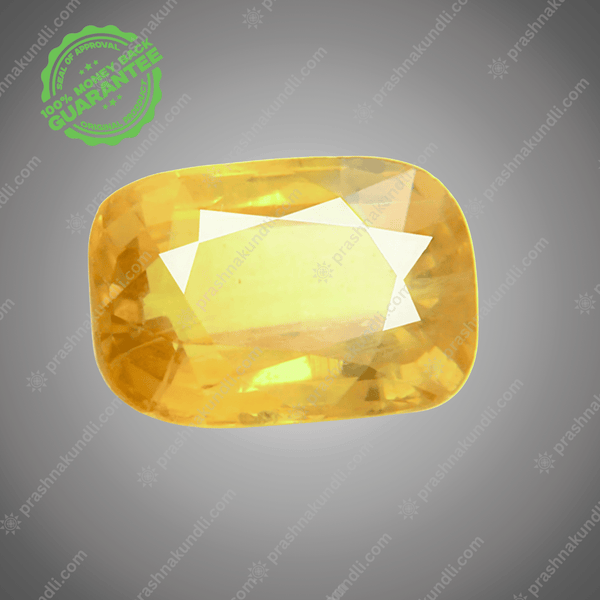 Yellow Sapphire Gemstone - Prashna Kundli Astrology product and vedic astrology