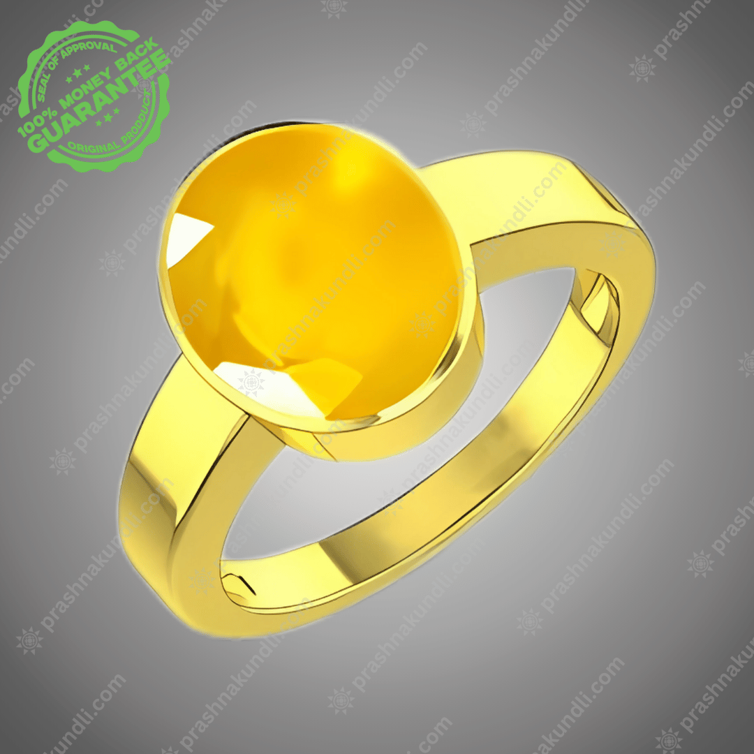 Yellow Sapphire Gemstone - Prashna Kundli Astrology product and vedic astrology