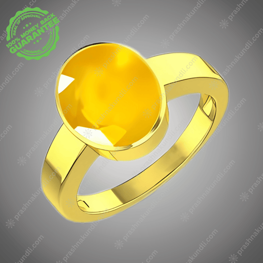 Yellow Sapphire Gemstone - Prashna Kundli Astrology product and vedic astrology