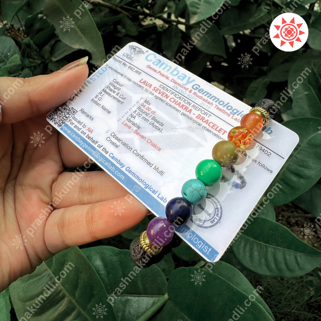 Lava 7 Chakra Bracelet – Energize, Align & Awaken - Prashna Kundli Astrology product and vedic astrology