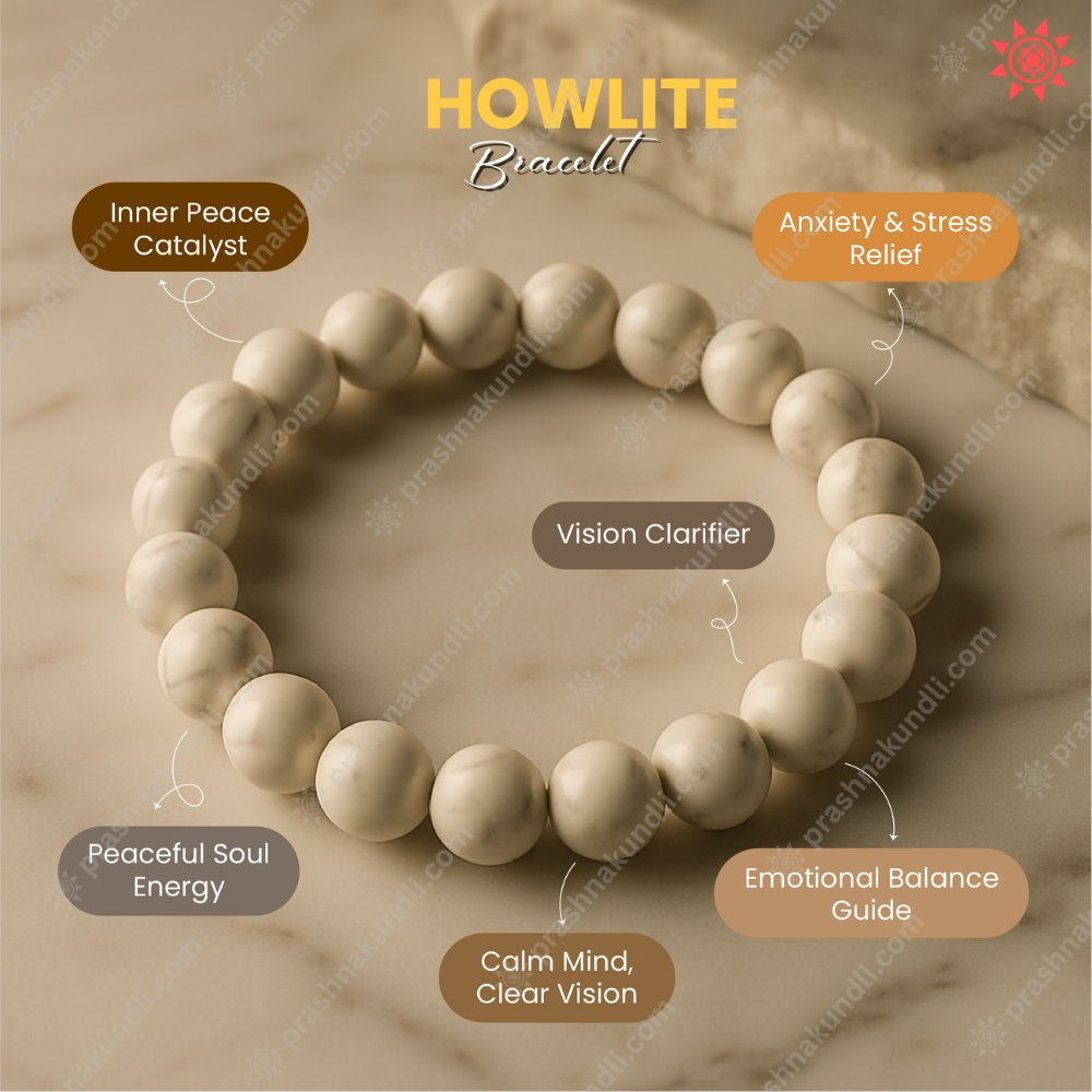 Howlite bracelet benefit - By prashna kundli 