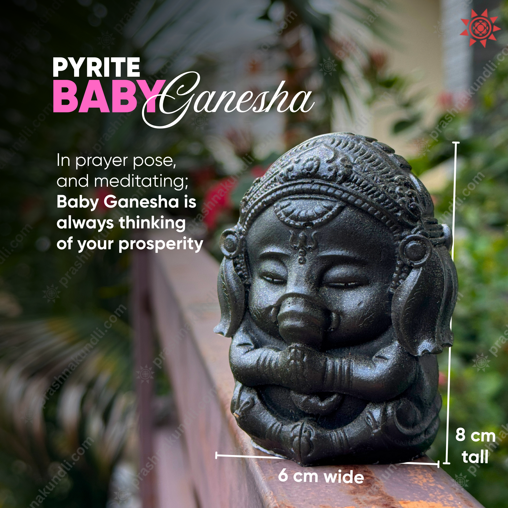 🌟 Baby Pyrite Ganesh Ji – Divine Idol for Ganesh Chaturthi, Diwali & Beyond 🌟