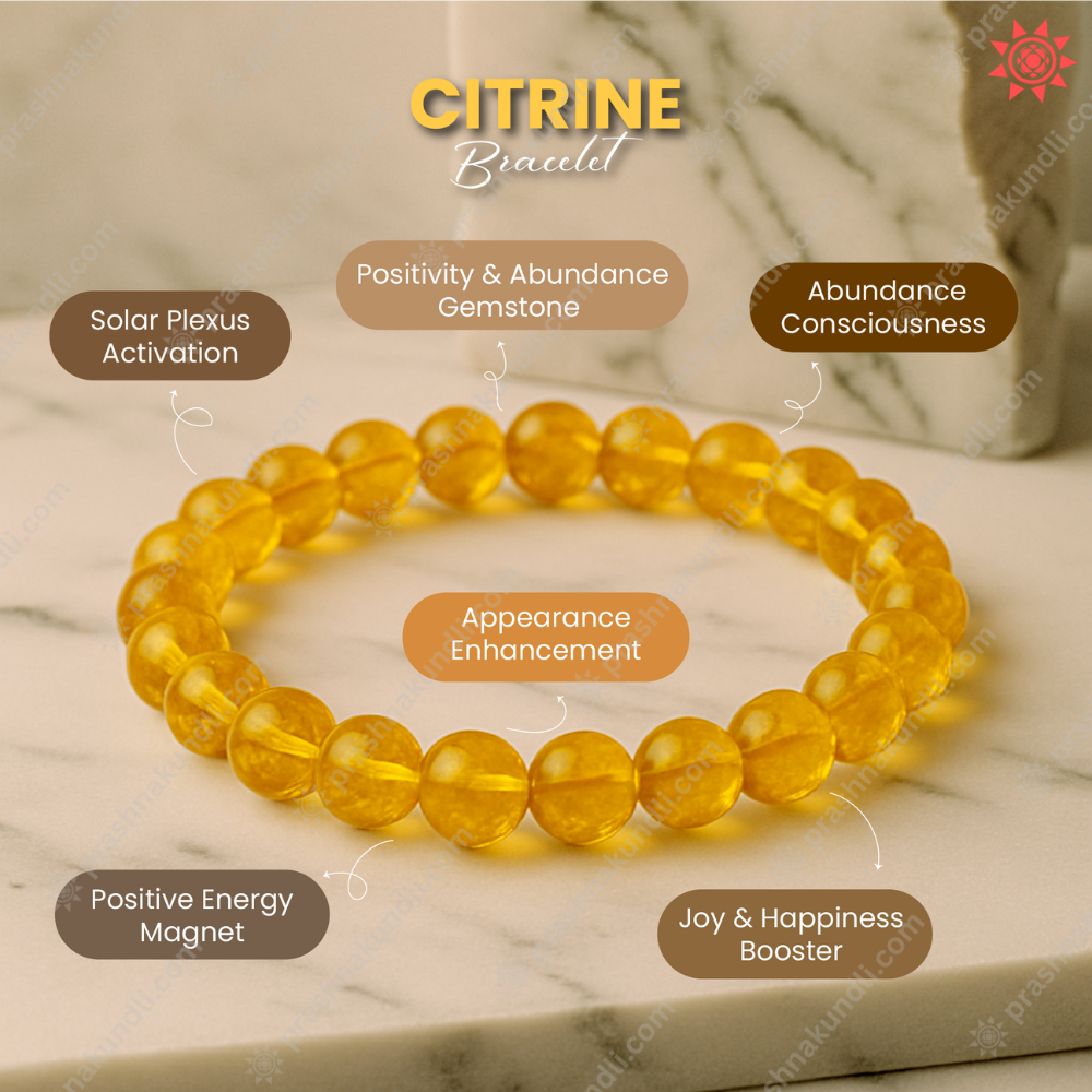 Citrine bracelet benefits - by  prashna kundli 