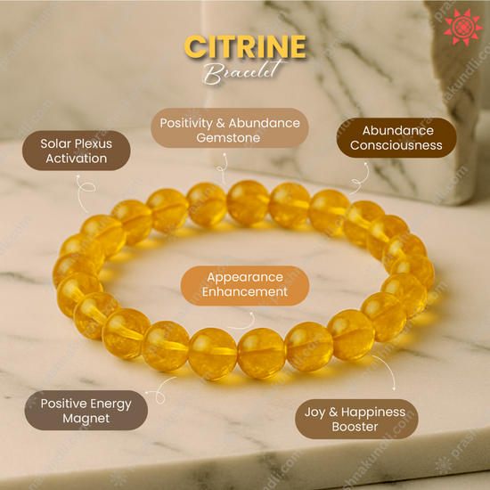 Citrine bracelet benefits - by  prashna kundli 
