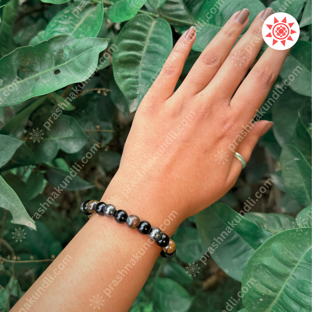 🛡️ Triple Protection Bracelet – Shield Against Negativity, Fear & Evil Eye - Prashna Kundli Astrology product and vedic astrology