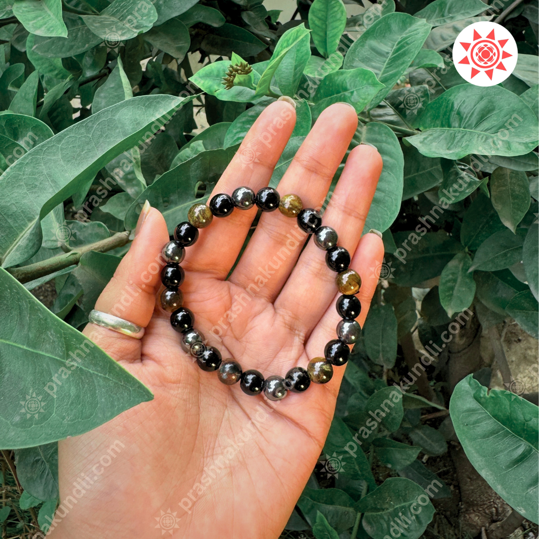 🛡️ Triple Protection Bracelet – Shield Against Negativity, Fear & Evil Eye - Prashna Kundli Astrology product and vedic astrology