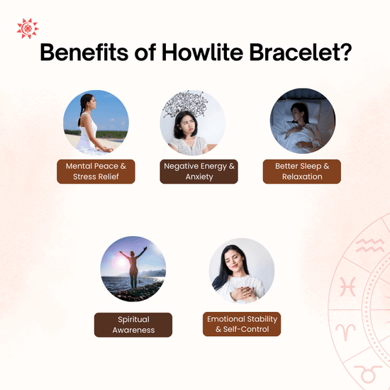 Howlite Bracelet – Calm Mind, Clear Vision, Peaceful Soul - Prashna Kundli Astrology product and vedic astrology