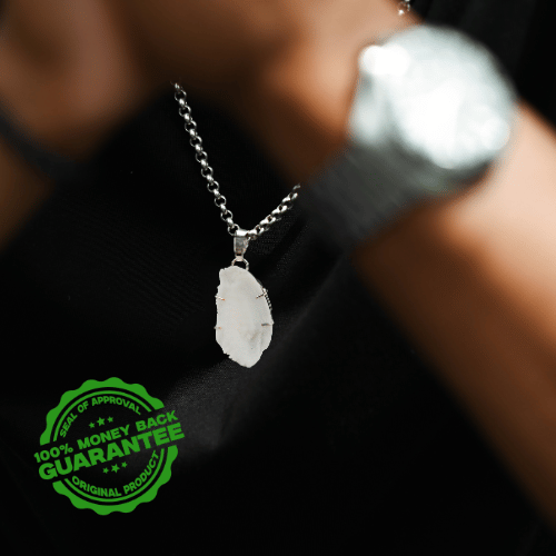 Shukramani Stone Locket - Elegant Gemstone Jewelry for Positive Energy - Prashna Kundli Astrology product and vedic astrology