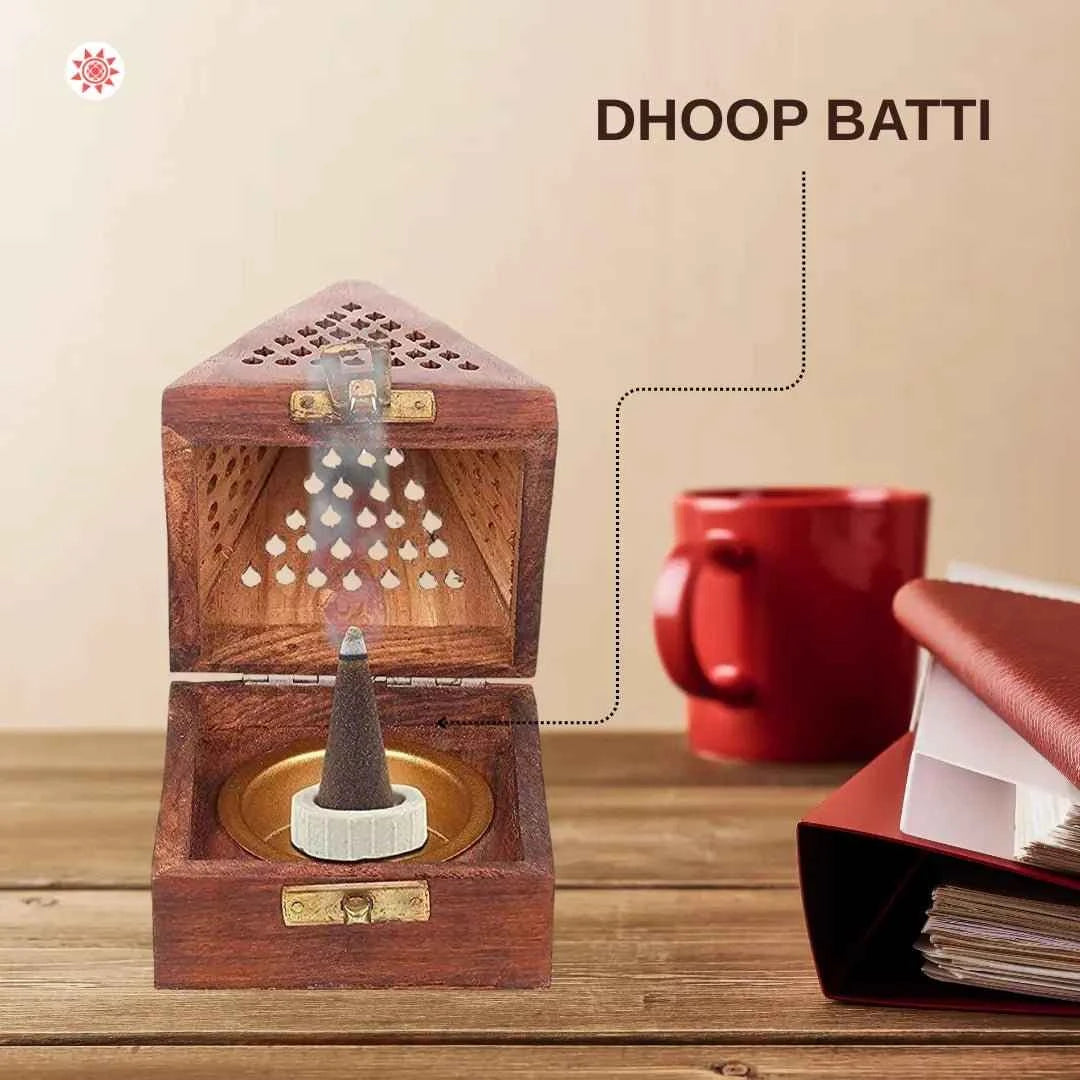 Multifunctional Wooden Incense Box Holder - Prashna Kundli Astrology product and vedic astrology