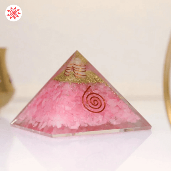 Rose Quartz Pyramid for Healing and Energy Meditation - Prashna Kundli Astrology product and vedic astrology