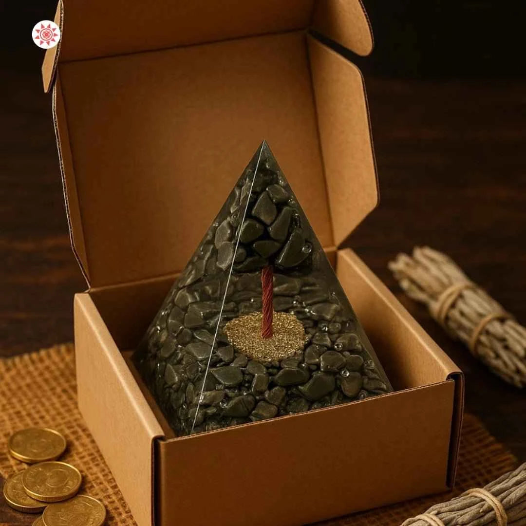 Tree Pyrite Pyramid - Attract Abundance & Manifest Wealth - Prashna Kundli Astrology product and vedic astrology